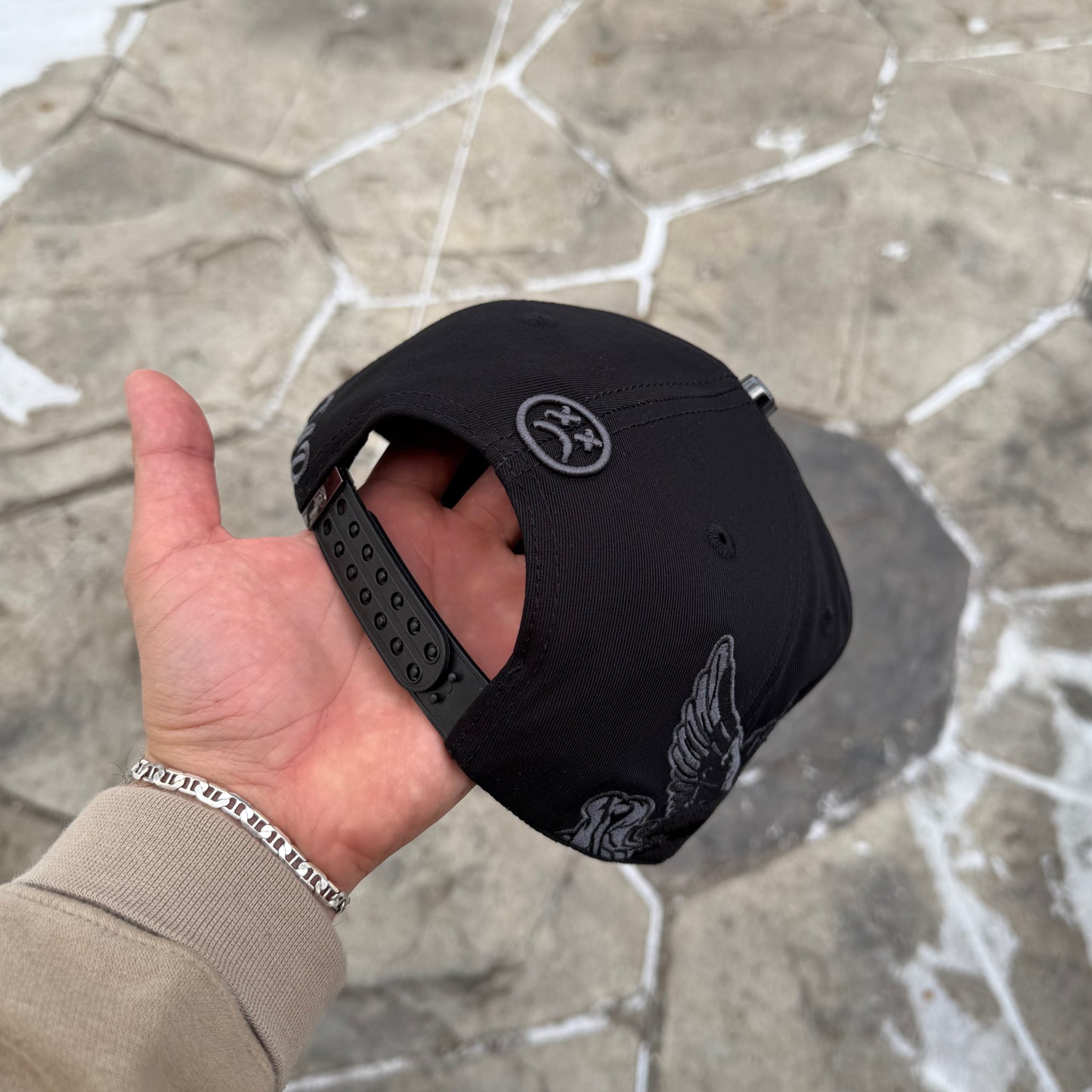 Sad Boyz Snapback Hat All Black Droval