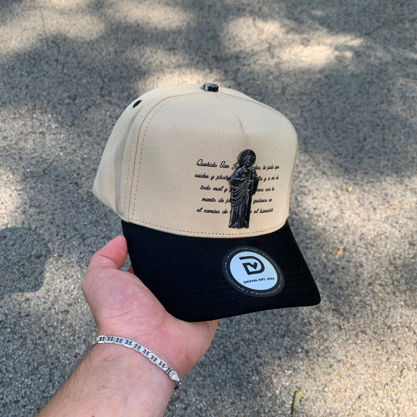 San Judas Beige SnapBack Hat Droval