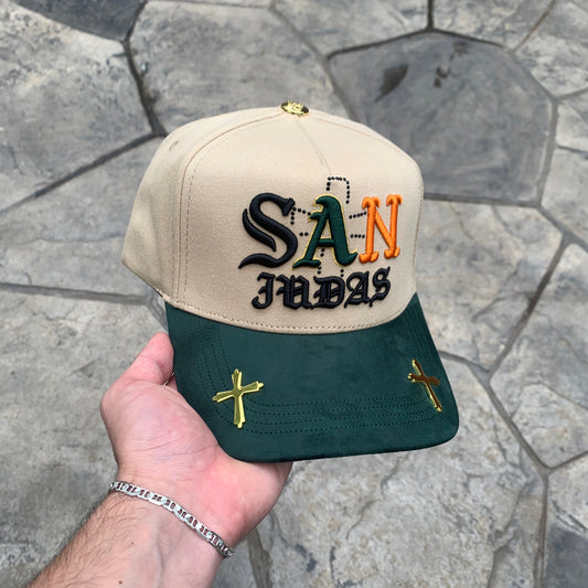 San Judas Letras Droval x Chava Hats BEIGE