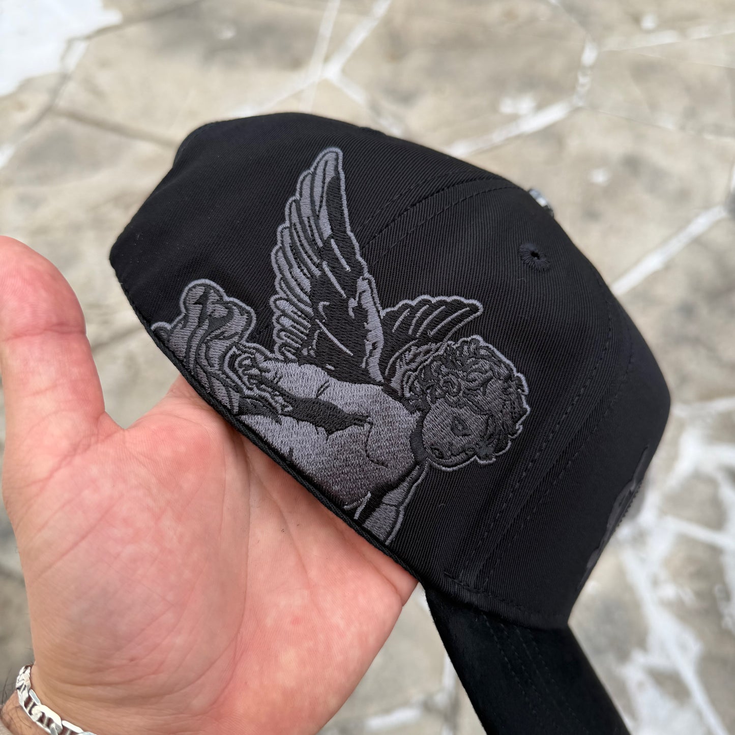Sad Boyz Snapback Hat All Black Droval